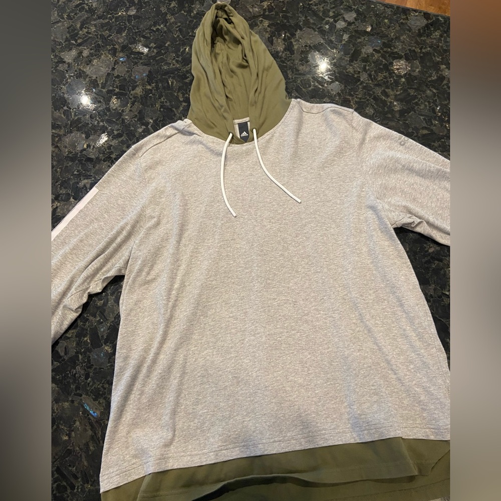 Adidas Hoodie Men’s Size Large - Colors: Grey/Green